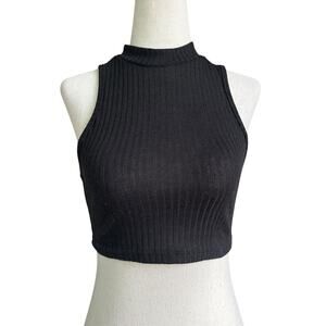 Shein Black High Neck Crop Top Women's Size Small | 25-62-2